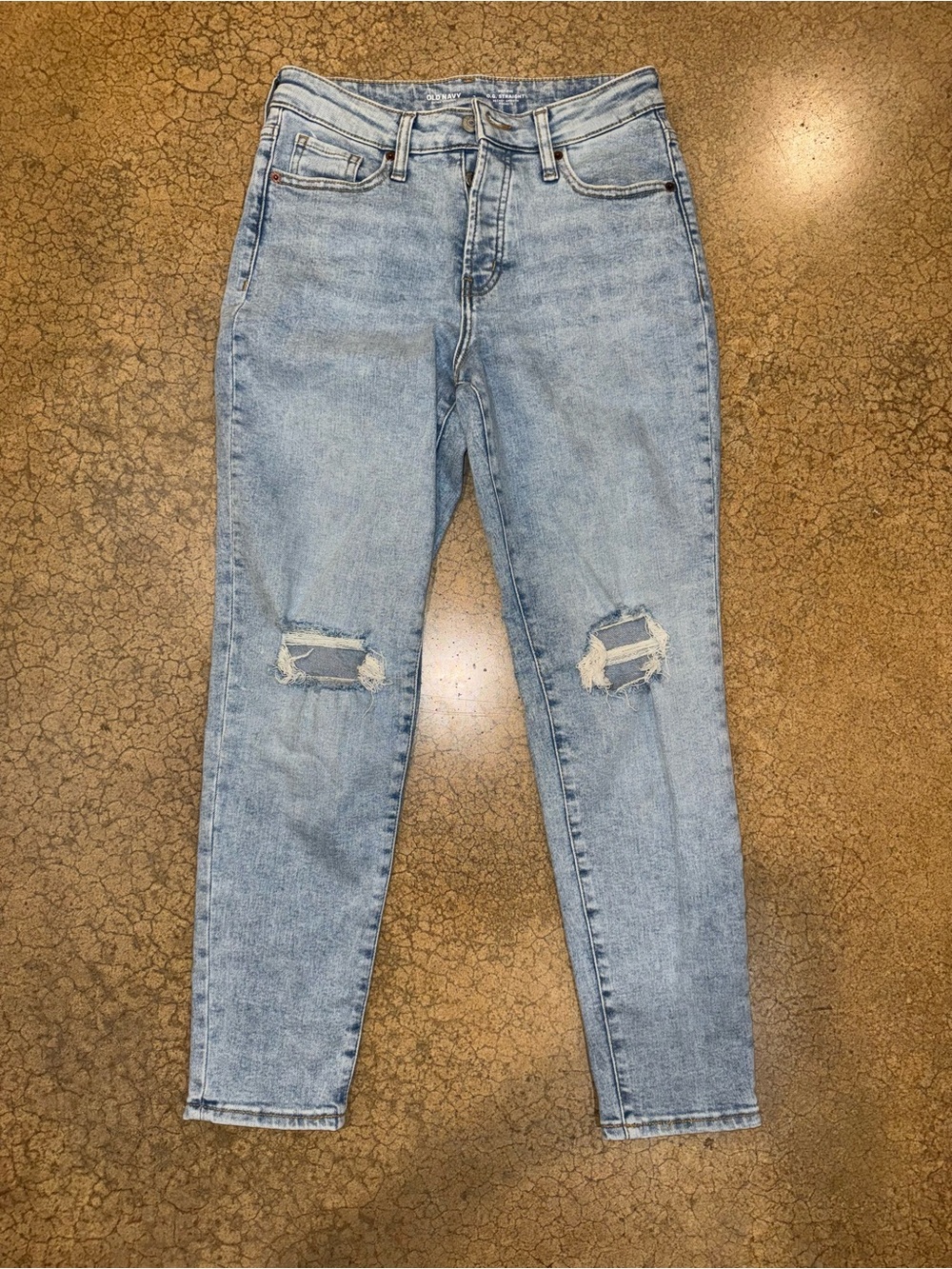 Old Navy Light Blue High-Rise O.G. Straight Jeans